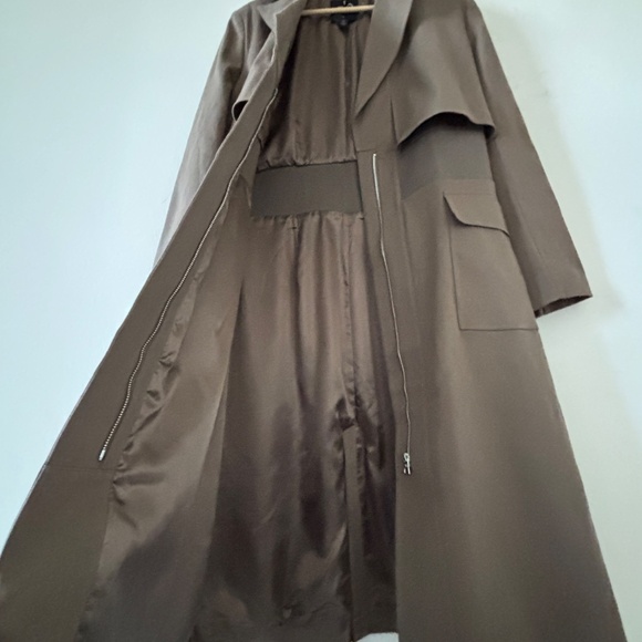Alo Women’s FORMATION TRENCH COAT Olive Tree Size Medium - Picture 12 of 16